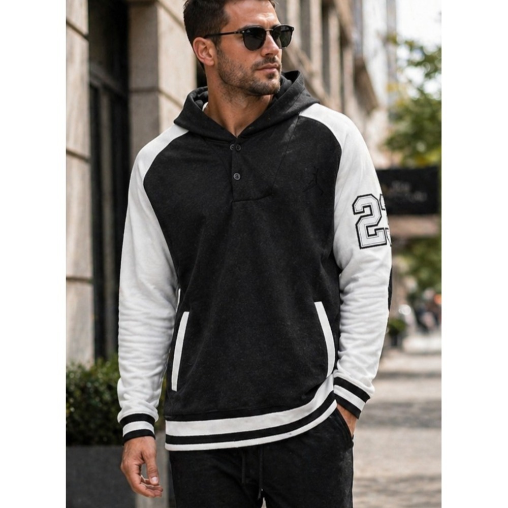 Jordan Mens Varsity Shawl Hoodie 2XL Colorblock Jumpman Preppy Sporty Streetwear